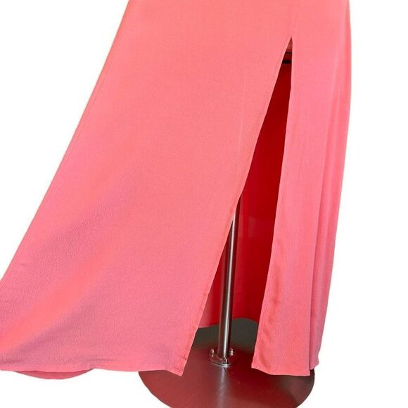 NWOT WEWOREWHAT Puff Sleeve Maxi Dress Coral - Picture 7 of 11